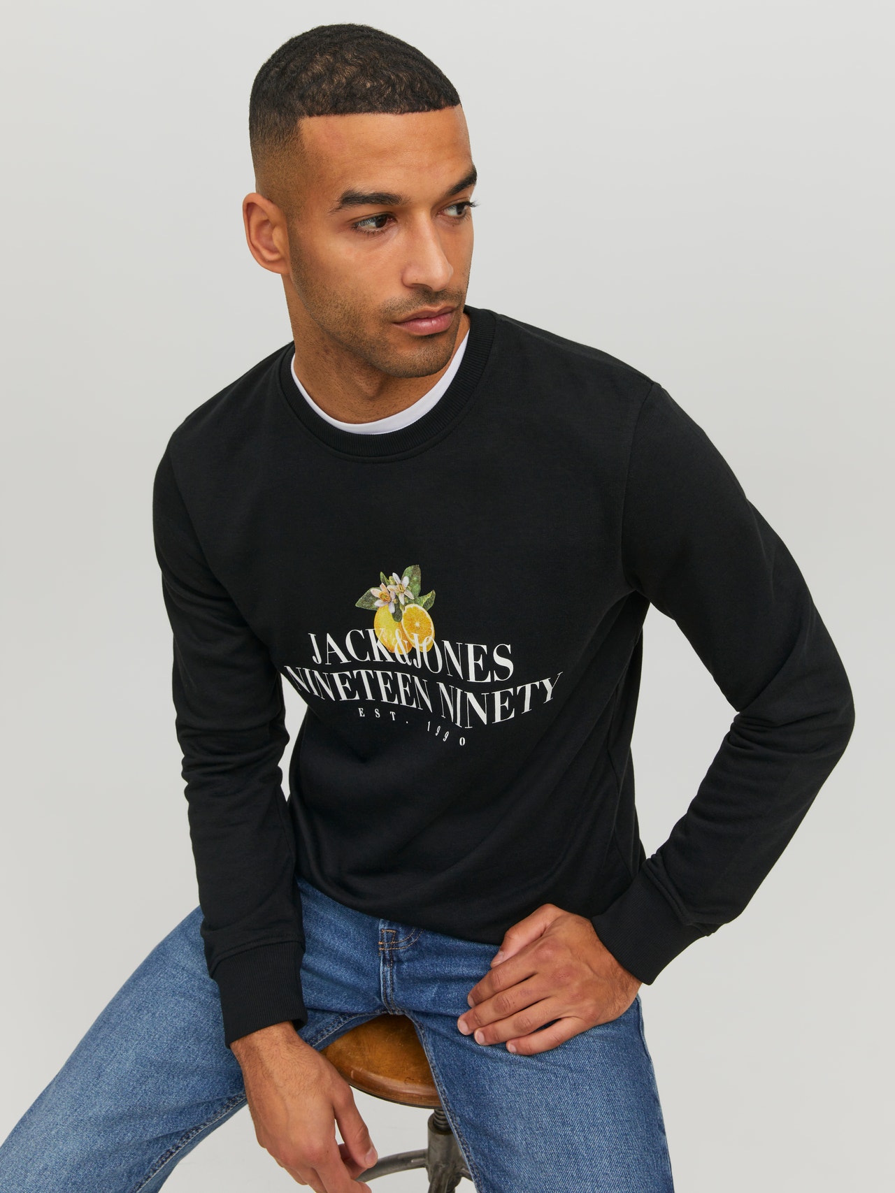 Jack & Jones Sweat à col rond Logo -Black - 12229263