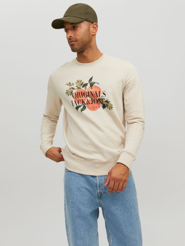 Jack & Jones Logo Crew neck Sweatshirt - 12229263