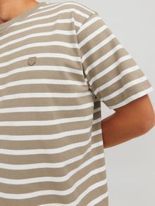 Jack & Jones Striped Crew neck T-shirt -Beige - 12229286