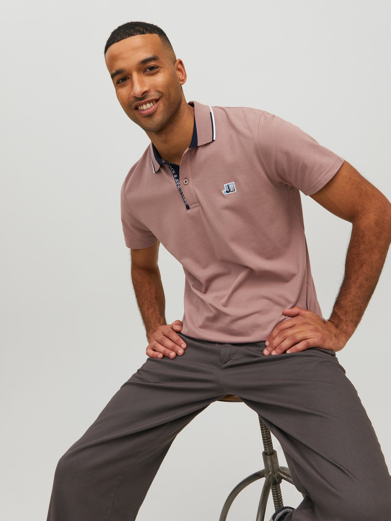 Jack & Jones Logo Hemdkragen Polo -Twilight Mauve - 12229382