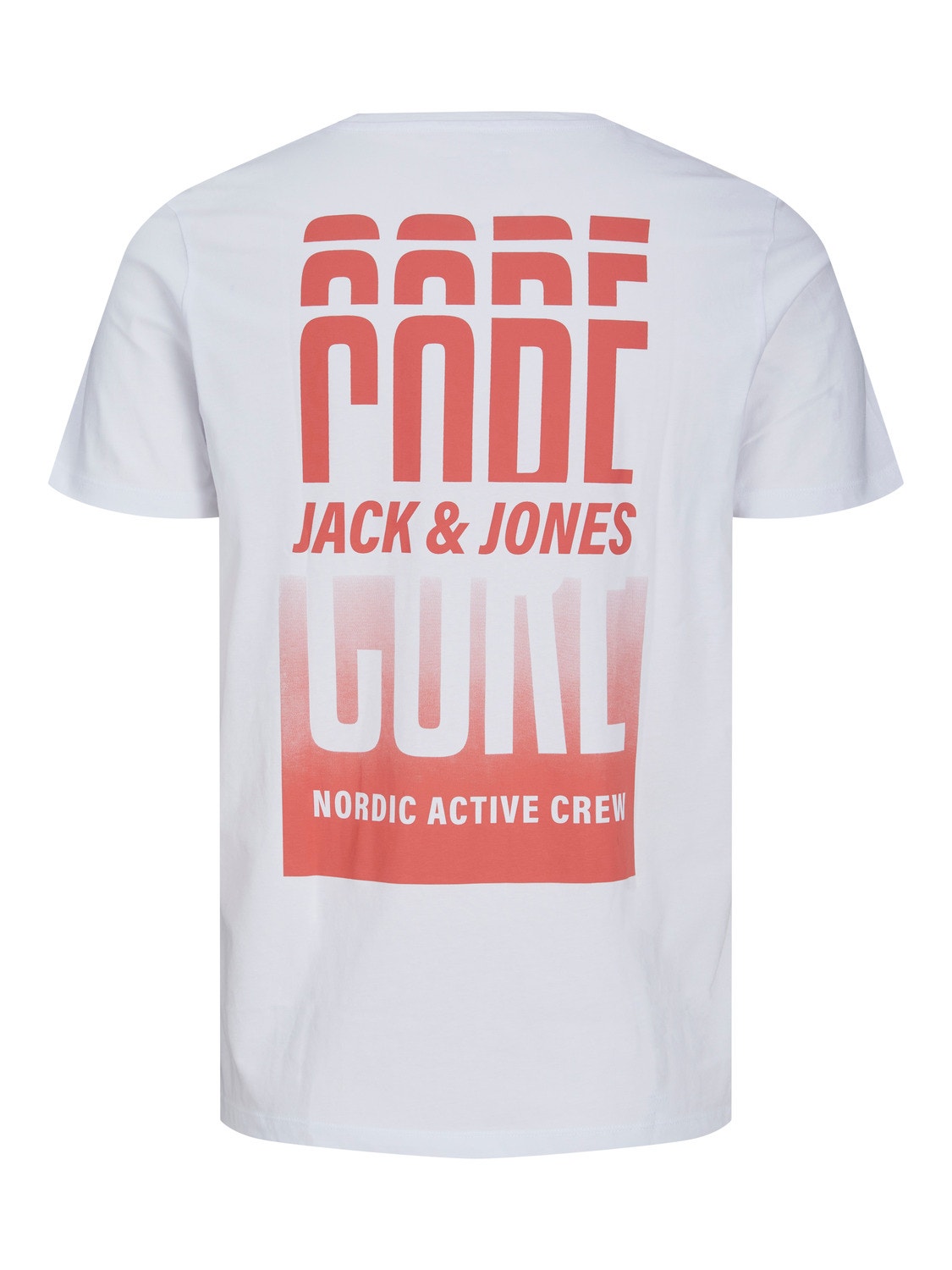 Jack & Jones Bedrukt Ronde hals T-shirt -White - 12229431