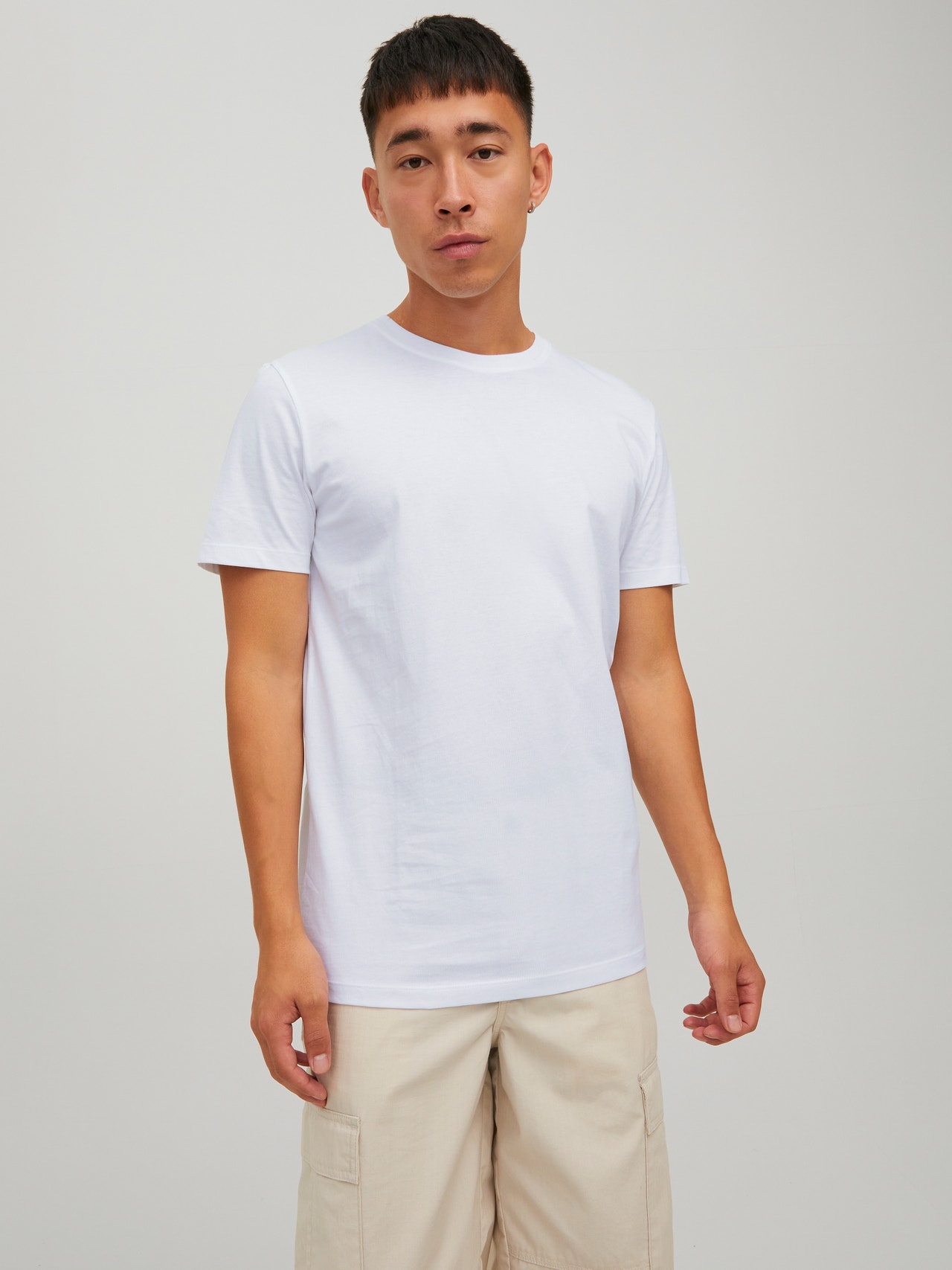 Jack & Jones T-shirt Estampar Decote Redondo -White - 12229431