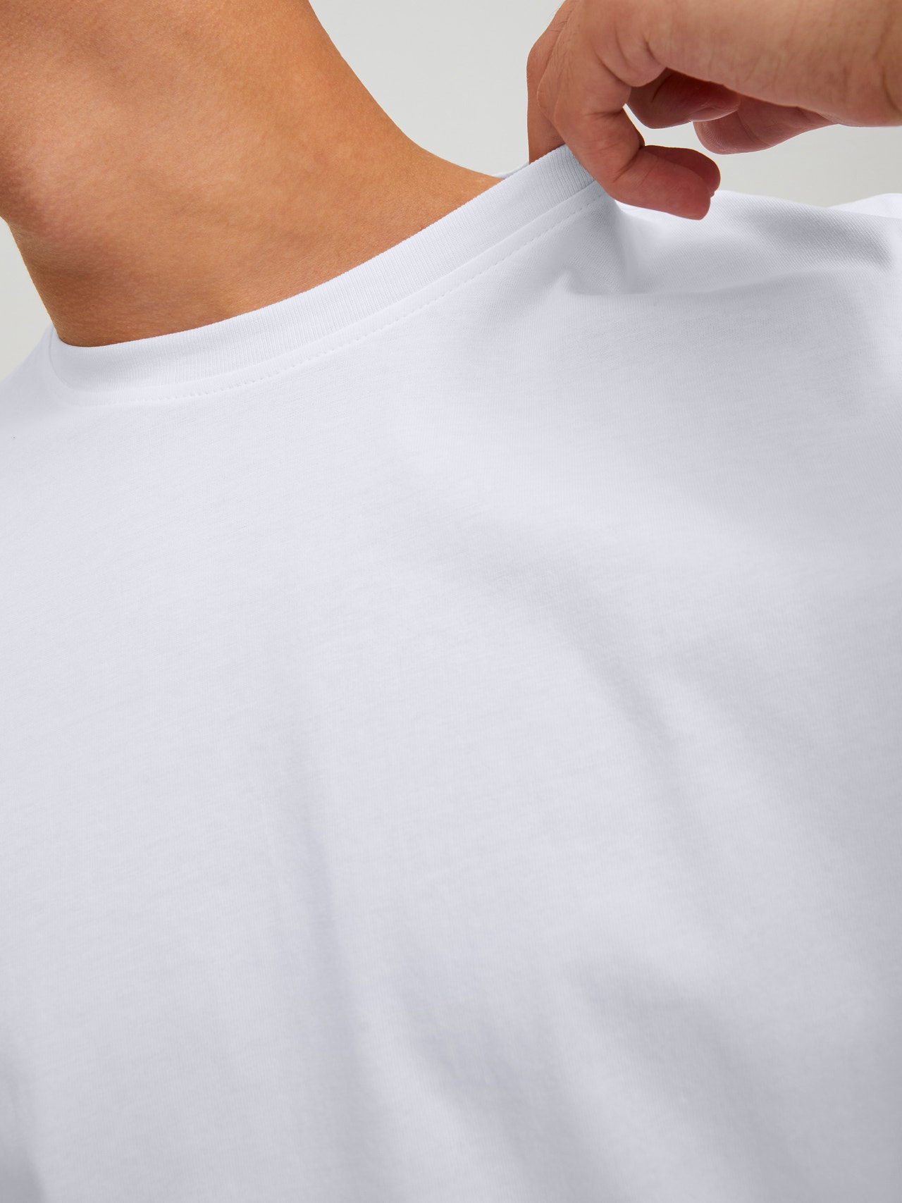 Jack & Jones T-shirt Estampar Decote Redondo -White - 12229431