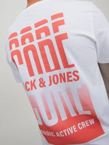 Jack & Jones Gedruckt Rundhals T-shirt -White - 12229431