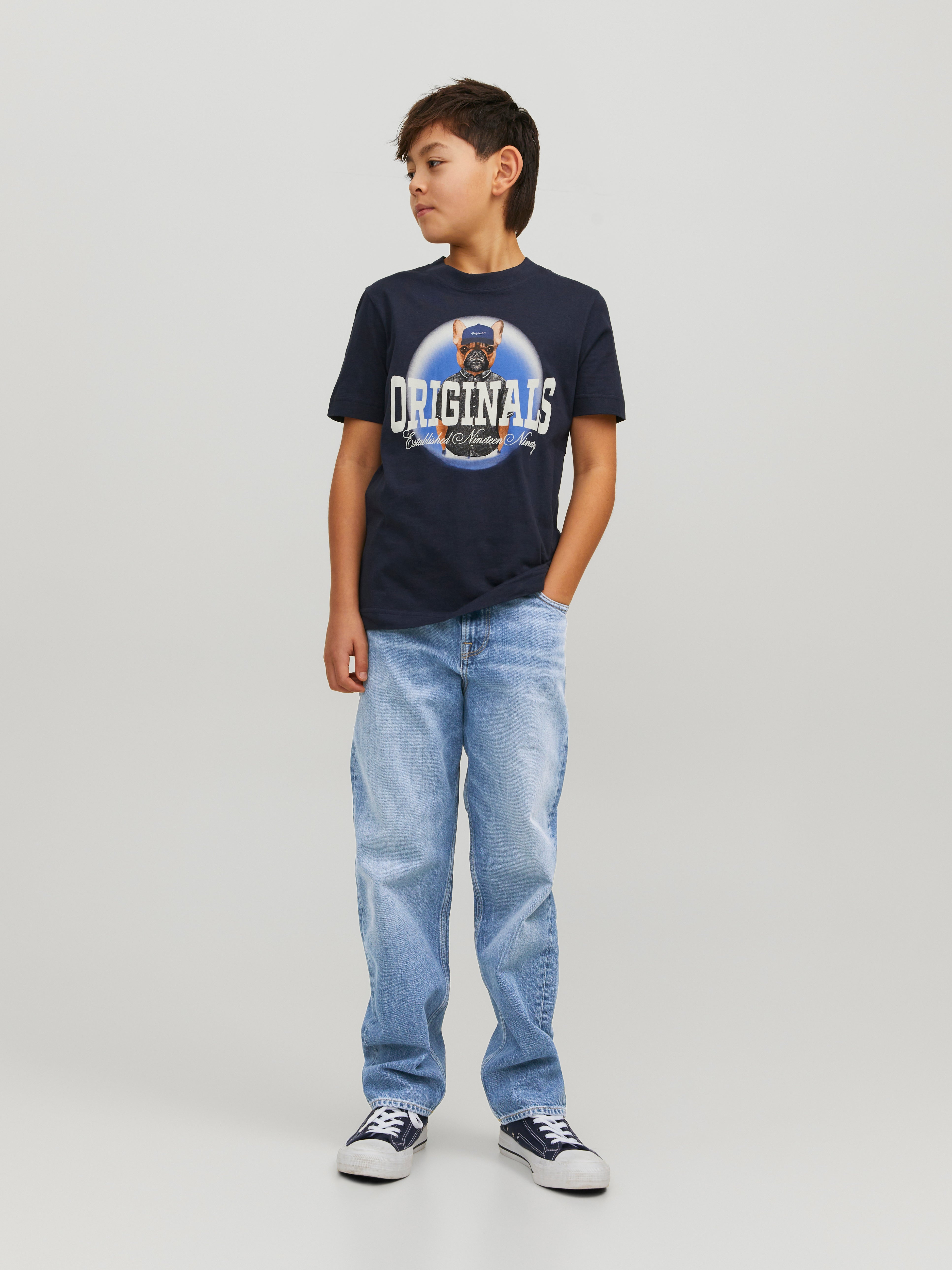 JACK & JONES Boy Relaxed Fit Jeans - JJICHRIS JJORIGINAL Junior Jeans
