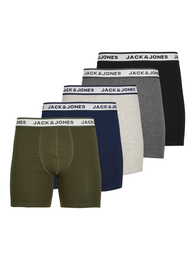 Jack & Jones 5-συσκευασία Κοντά παντελόνια τύπου μπόξερ - 12229569
