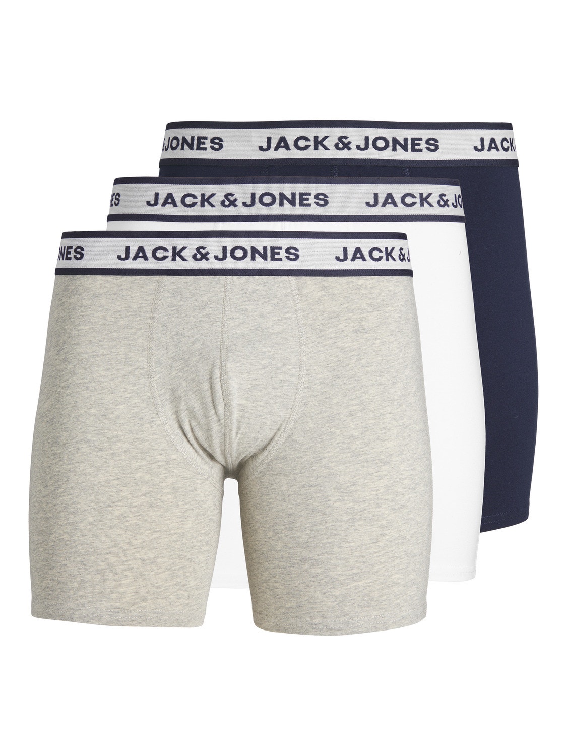 Jack & Jones 3-pack Boxer -Light Grey Melange - 12229576