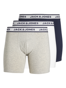 Jack & Jones 3-pak Krótkie bokserki -Light Grey Melange - 12229576