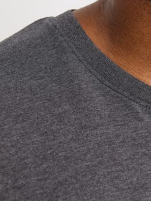 Jack & Jones Plus Size Ensfarvet T-shirt -Dark Grey Melange - 12229640
