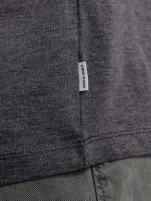 Jack & Jones Plus Size Ensfarvet T-shirt -Dark Grey Melange - 12229640