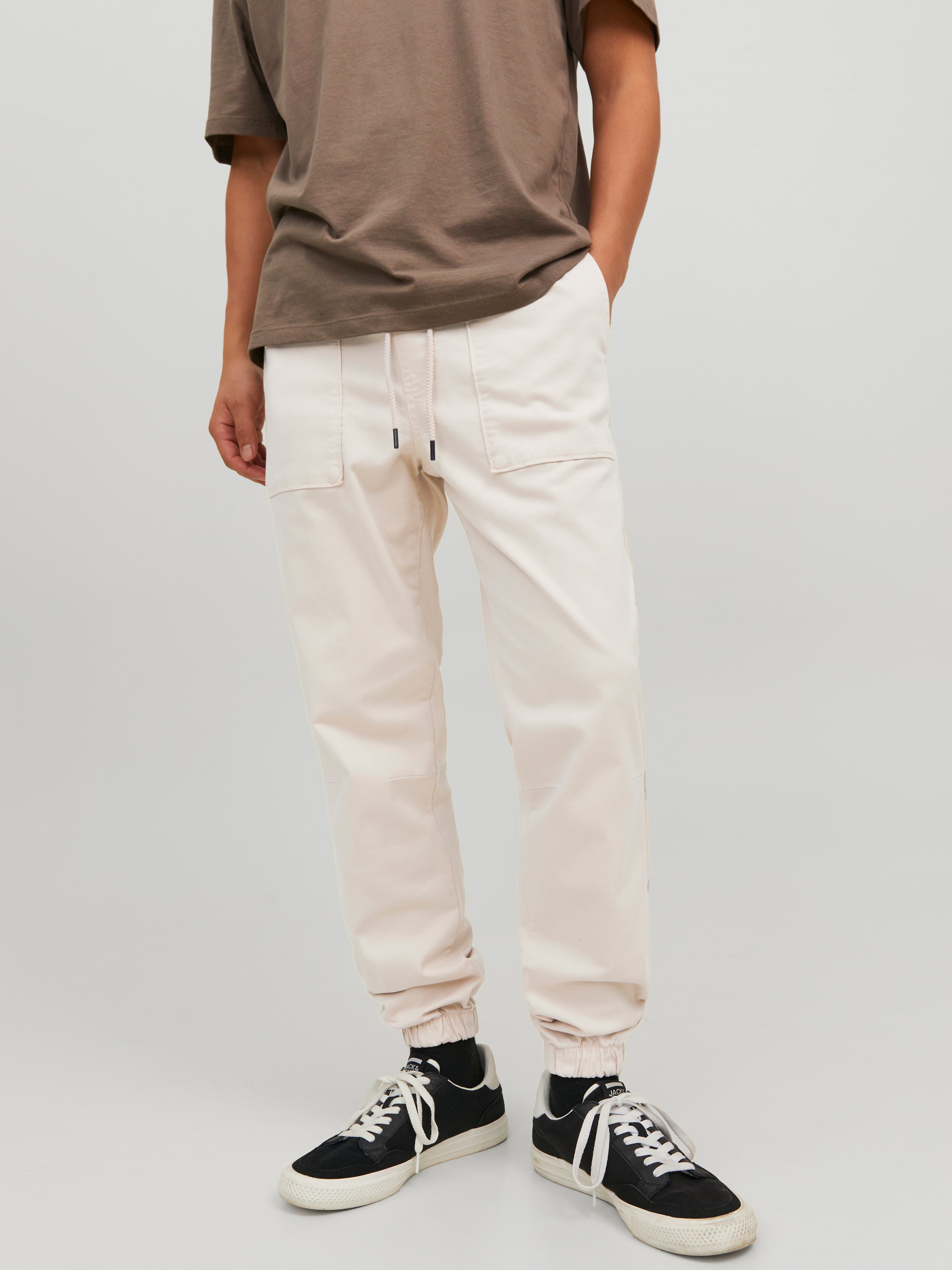 Cream hot sale cargo trousers