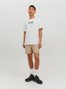 Jack & Jones Potištěný Kruhový výstřih Tričko -White - 12229776