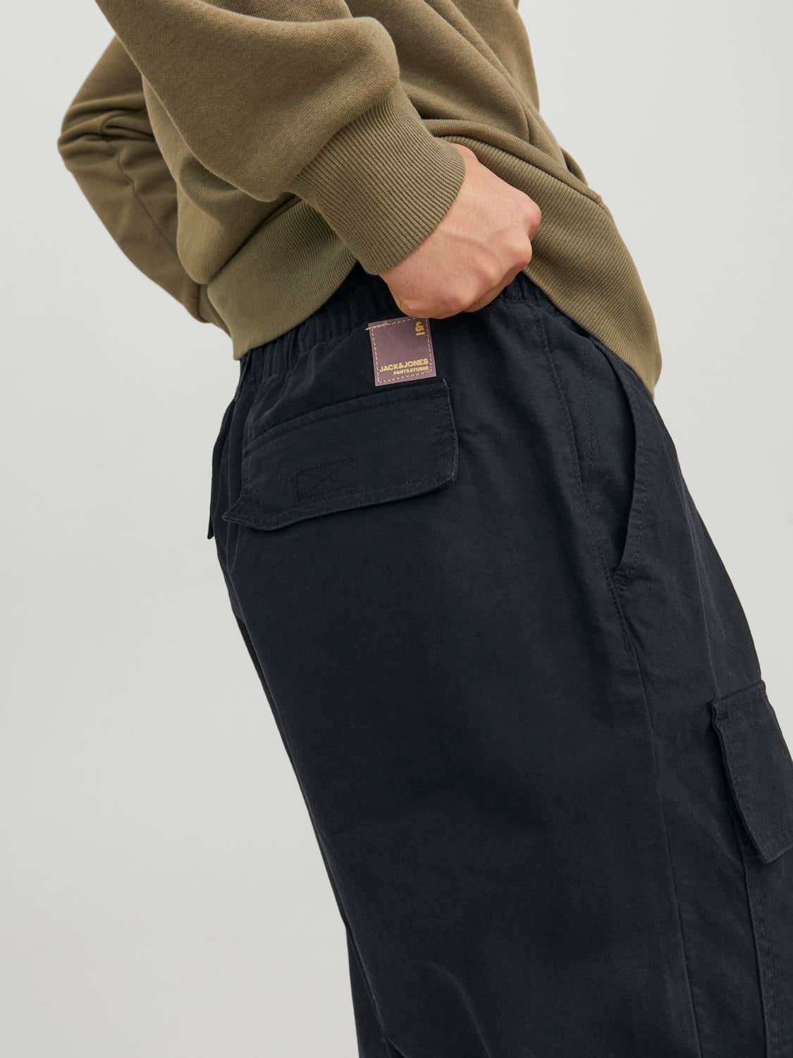 Jack & Jones Khaki Tapered Leg Patch Pocket Cargo Trousers | New Look