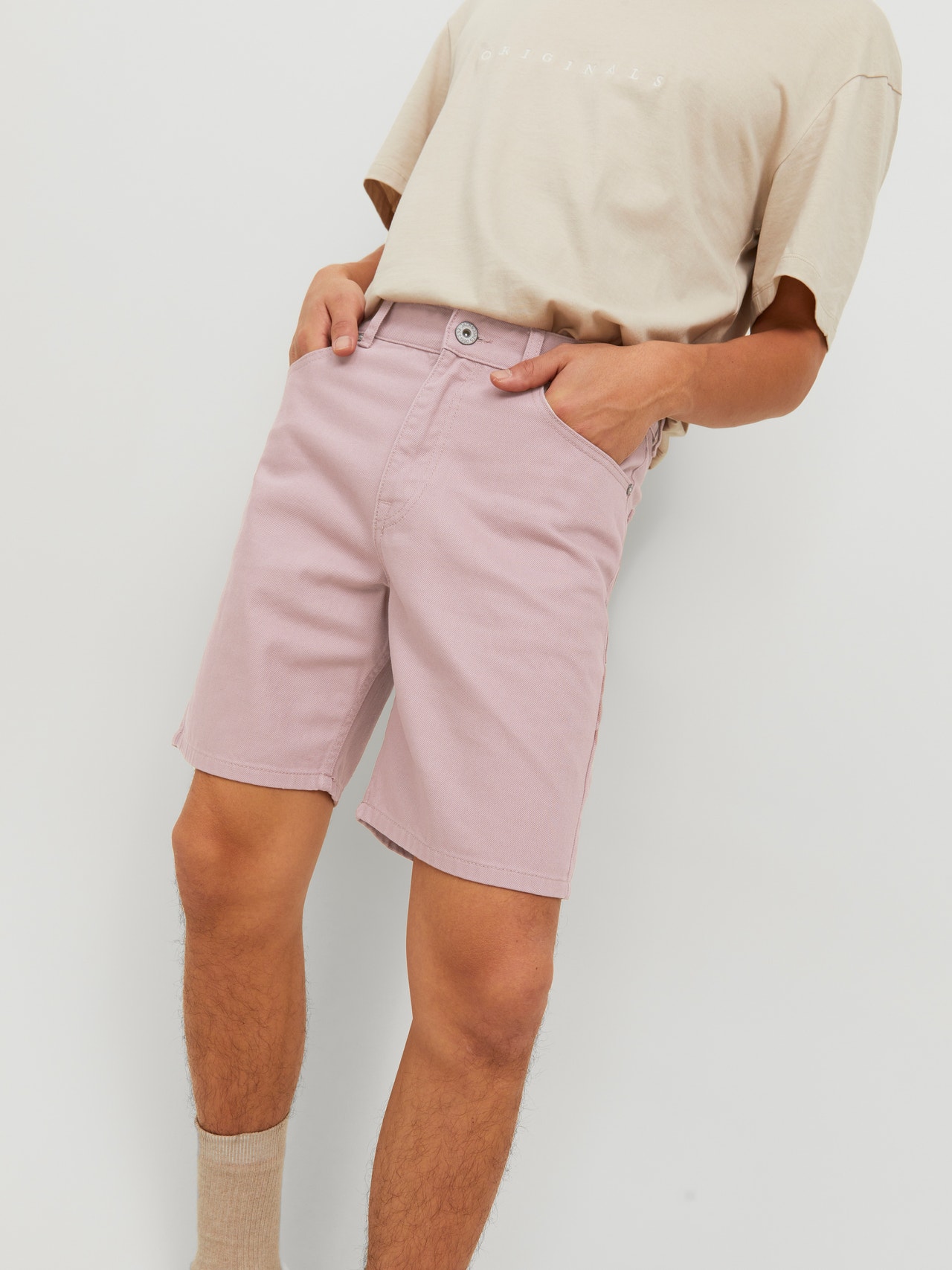 Jack & Jones Relaxed Fit Denim shorts -Deauville Mauve - 12229805
