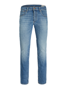 Jack & Jones JJITIM JJDAVIS JJ 074 NOOS Priglundantys tiesūs džinsai -Blue Denim - 12229815