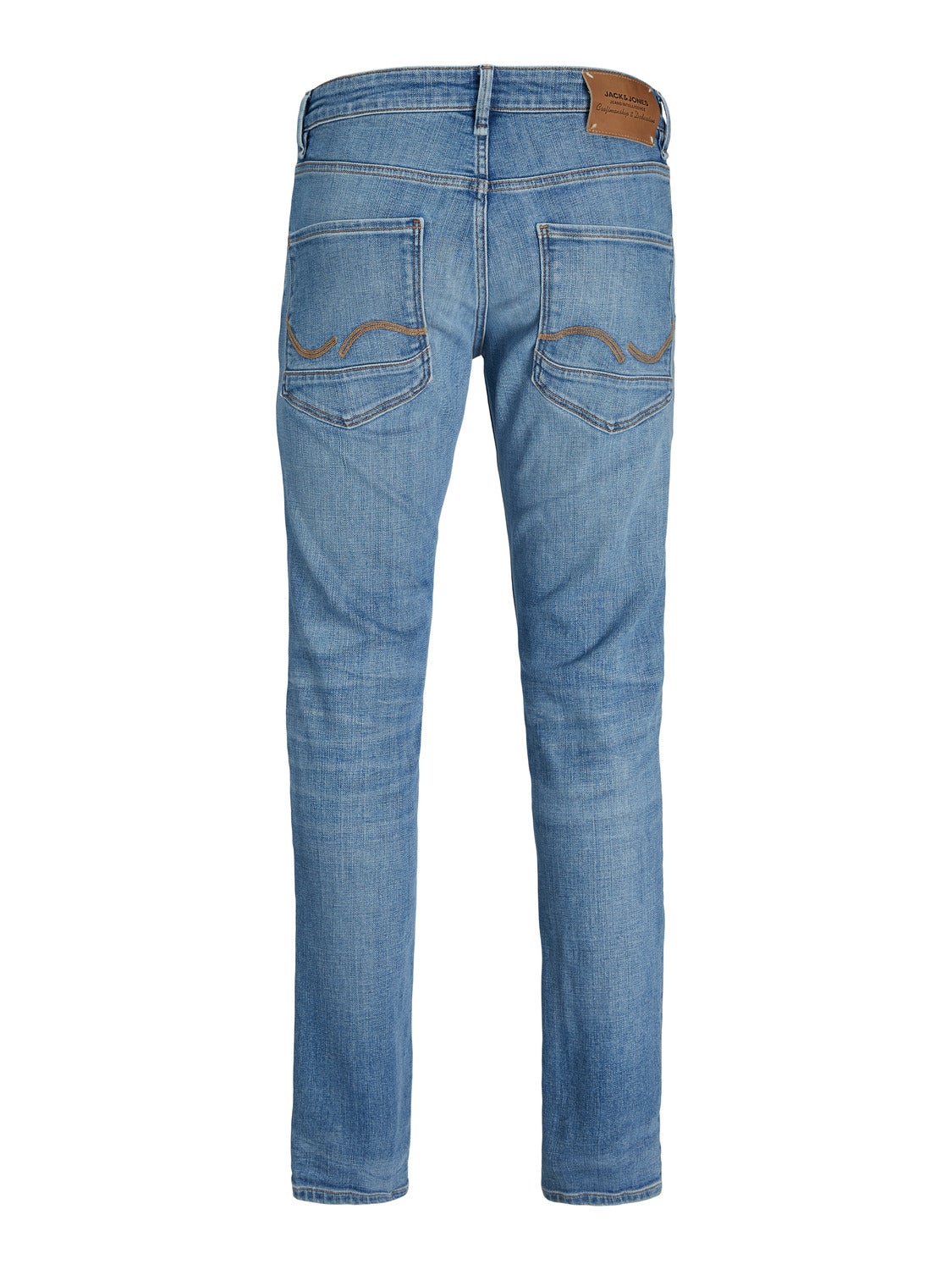 JJITIM JJDAVIS JJ 074 Jeans corte slim straight Azul intermedio Jack Jones