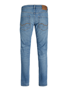 Jack & Jones JJITIM JJDAVIS JJ 074 NOOS Priglundantys tiesūs džinsai -Blue Denim - 12229815
