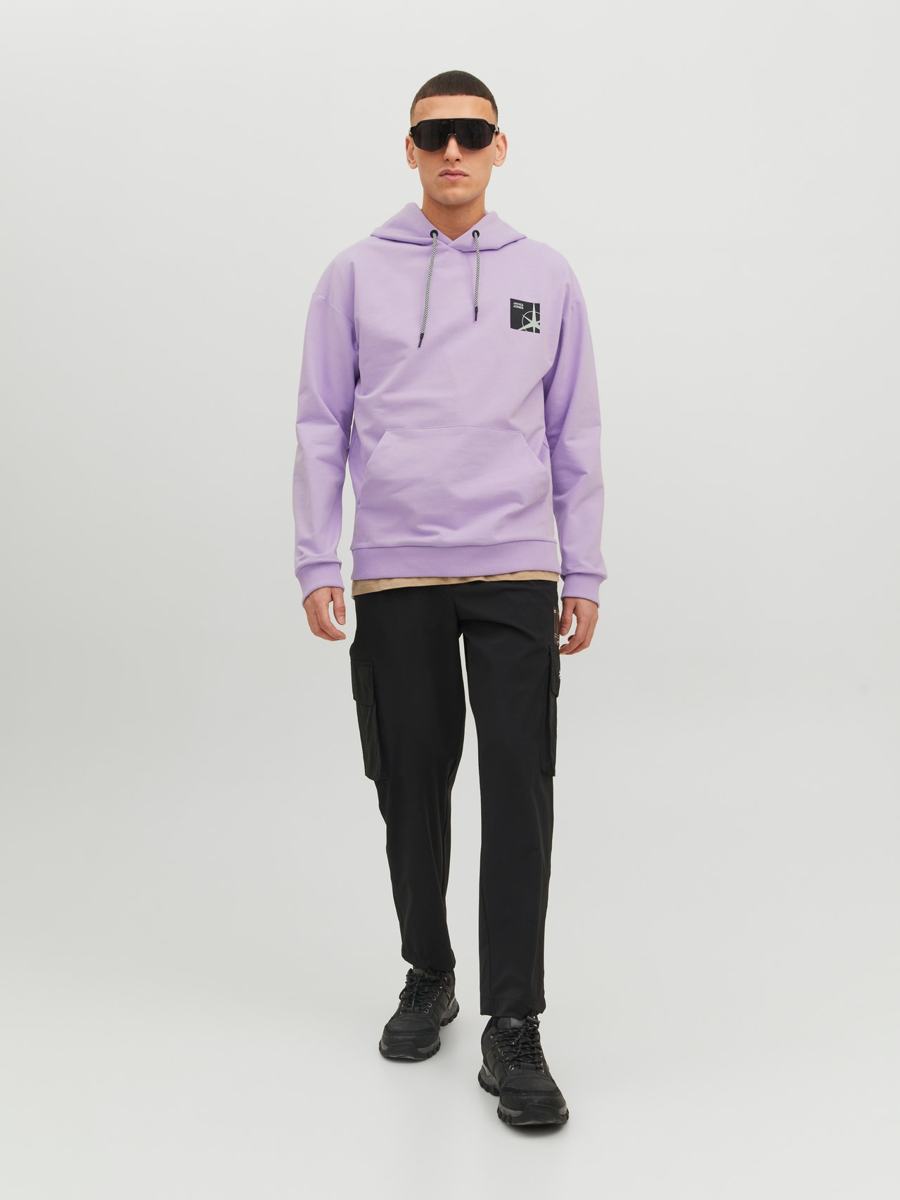 Jack & Jones Sweat à capuche Imprimé -Lavender - 12229872