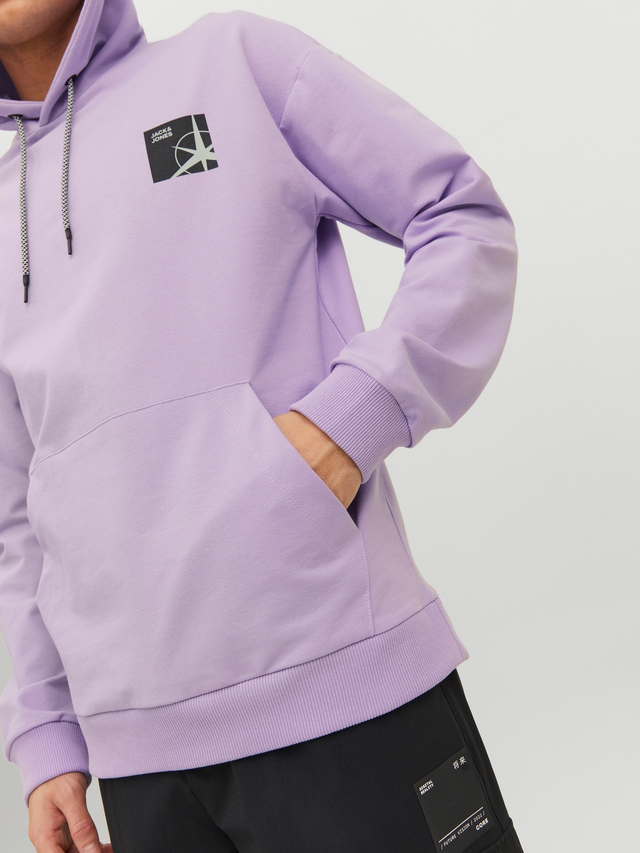 Jack & Jones Sweat à capuche Imprimé -Lavender - 12229872