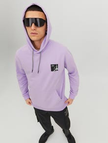 Jack & Jones Sweat à capuche Imprimé -Lavender - 12229872