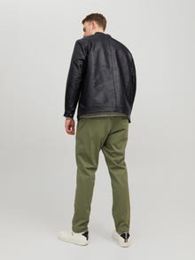 Jack & Jones Plus Size Chaqueta estilo biker de cuero sintético -Black - 12230055