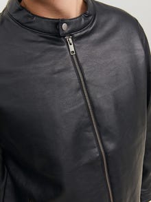 Jack & Jones Plus Size Chaqueta estilo biker de cuero sintético -Black - 12230055