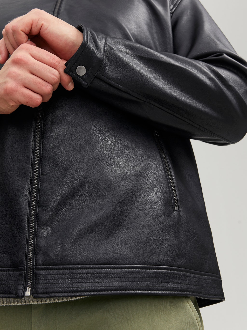 Faux leather Plus size Jacket | Black | Jack & Jones®
