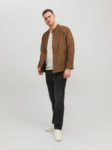 Jack & Jones Plus Size Faux leather jacket -Cognac - 12230055
