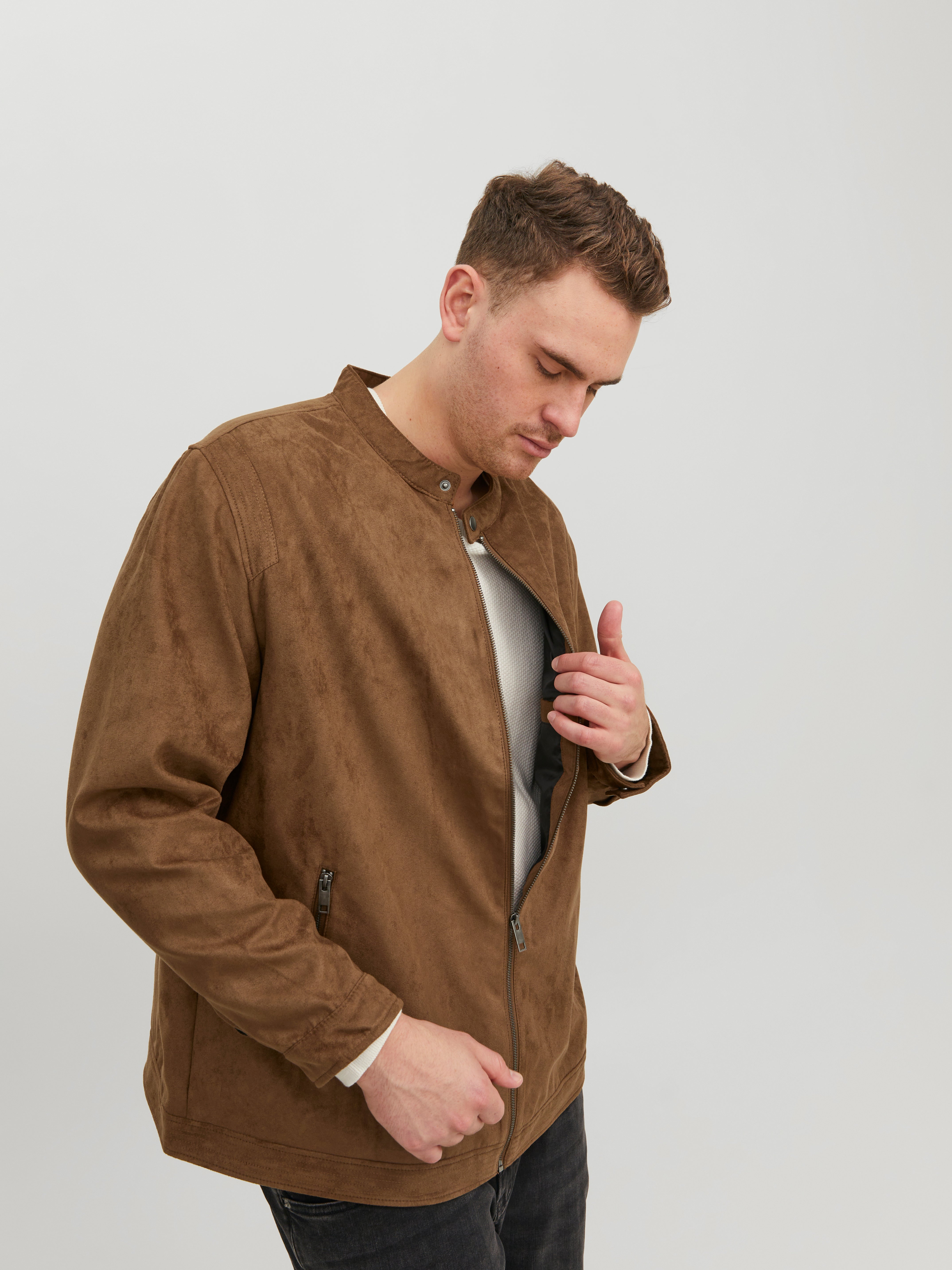 Plus size suede outlet biker jacket