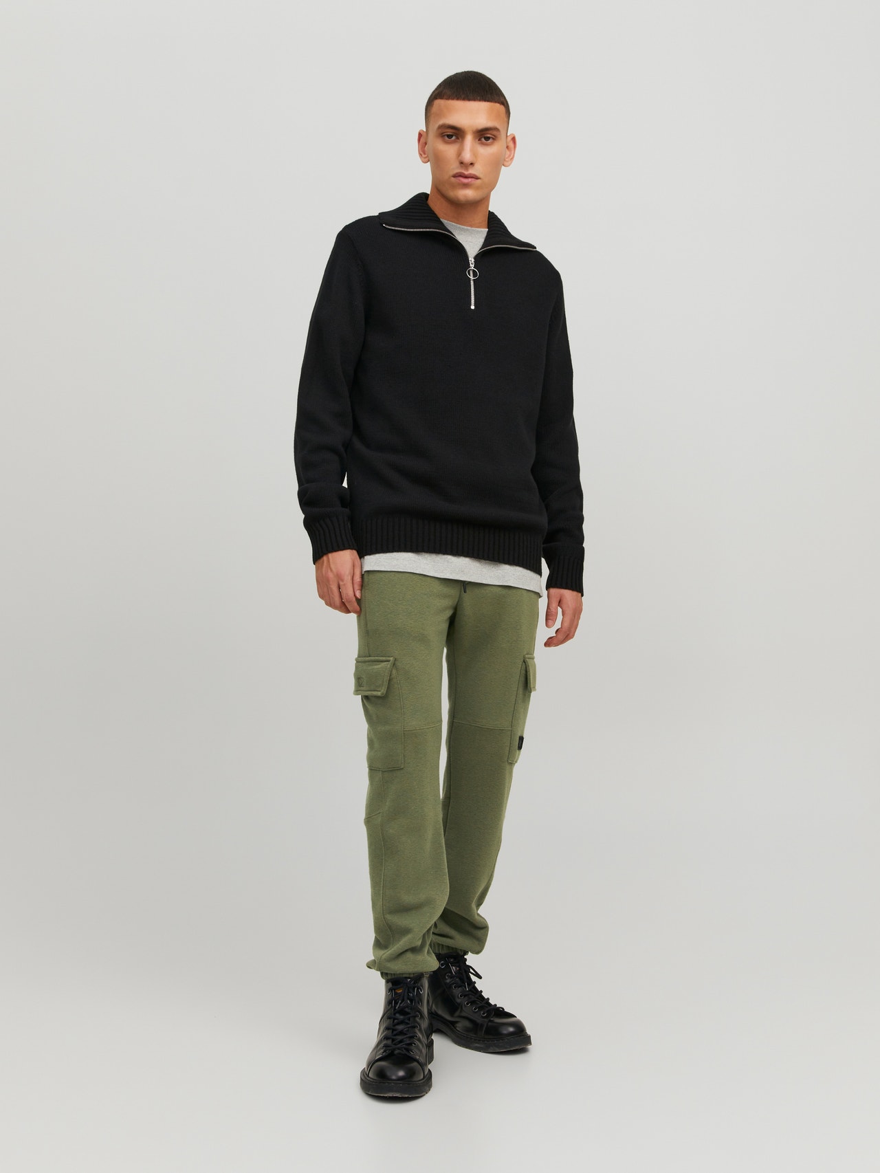 Jack & Jones Regular Fit Prakaituojančios kelnės -Deep Lichen Green - 12230285