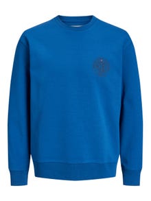 Jack & Jones RDD Logotyp Crewneck tröja -True Blue - 12230356