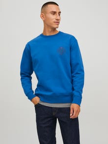 Jack & Jones RDD Logotyp Crewneck tröja -True Blue - 12230356