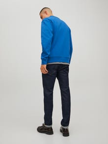 Jack & Jones RDD Logo Crew neck Sweatshirt -True Blue - 12230356