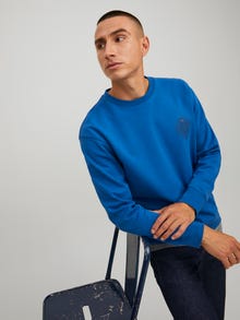 Jack & Jones RDD Sudadera con cuello redondo Logotipo -True Blue - 12230356