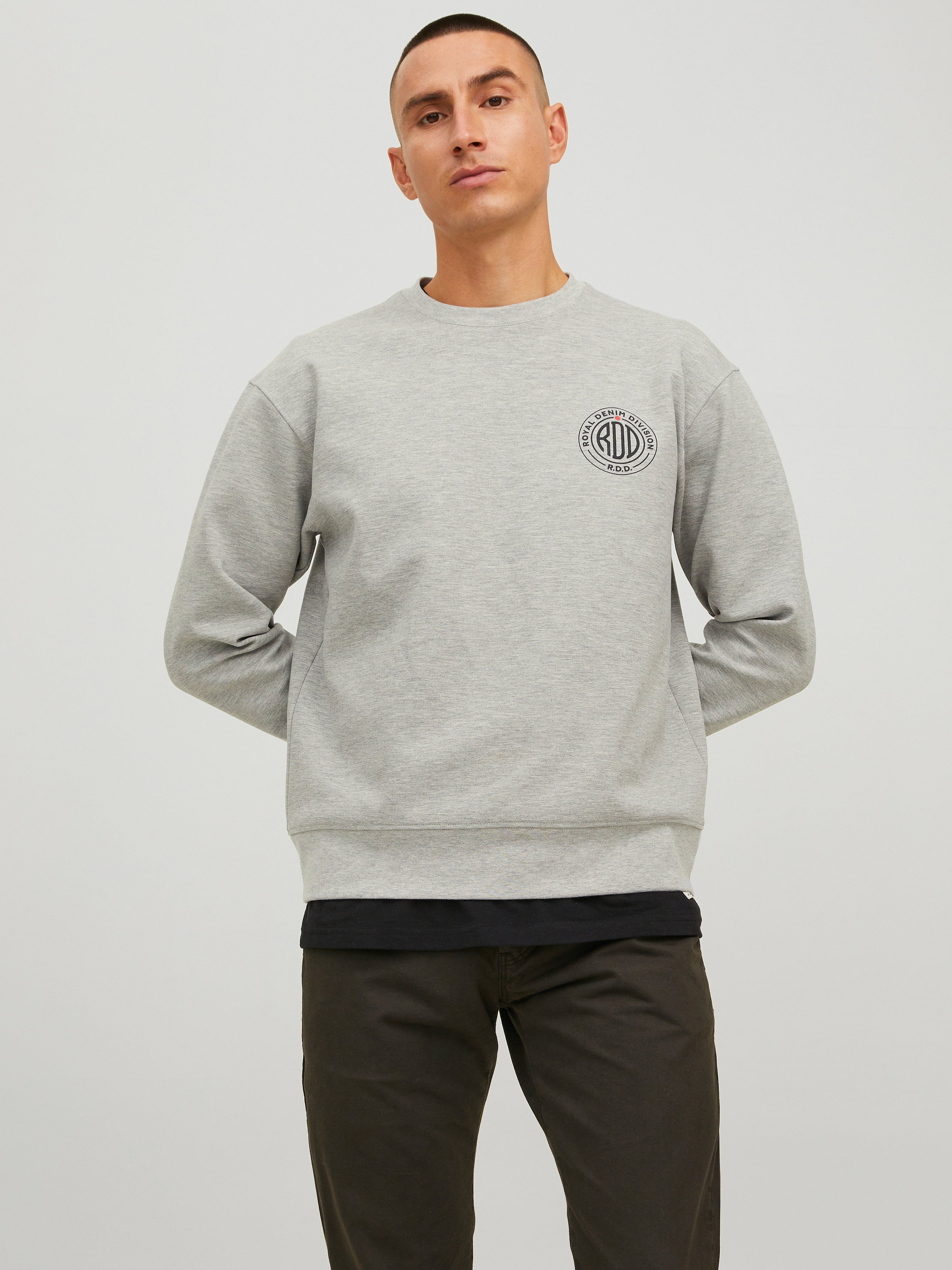 Jack jones 2024 grey sweatshirt