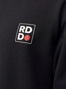 Jack & Jones RDD Logo Crew neck Sweatshirt -Black - 12230356