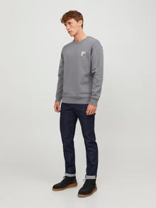 Jack & Jones RDD Logó Személyzeti nyakú pulóver -Charcoal Gray - 12230356