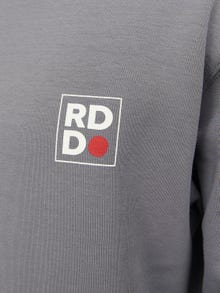 Jack & Jones RDD Sudadera con cuello redondo Logotipo -Charcoal Gray - 12230356