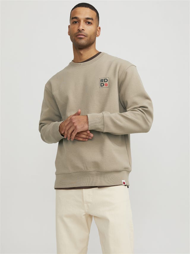 Jack & Jones RDD Logo Crewn Neck Sweatshirt - 12230356