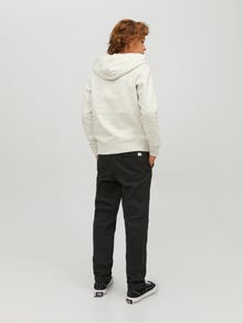 Jack & Jones Logo Hoodie For boys -White Melange - 12230398