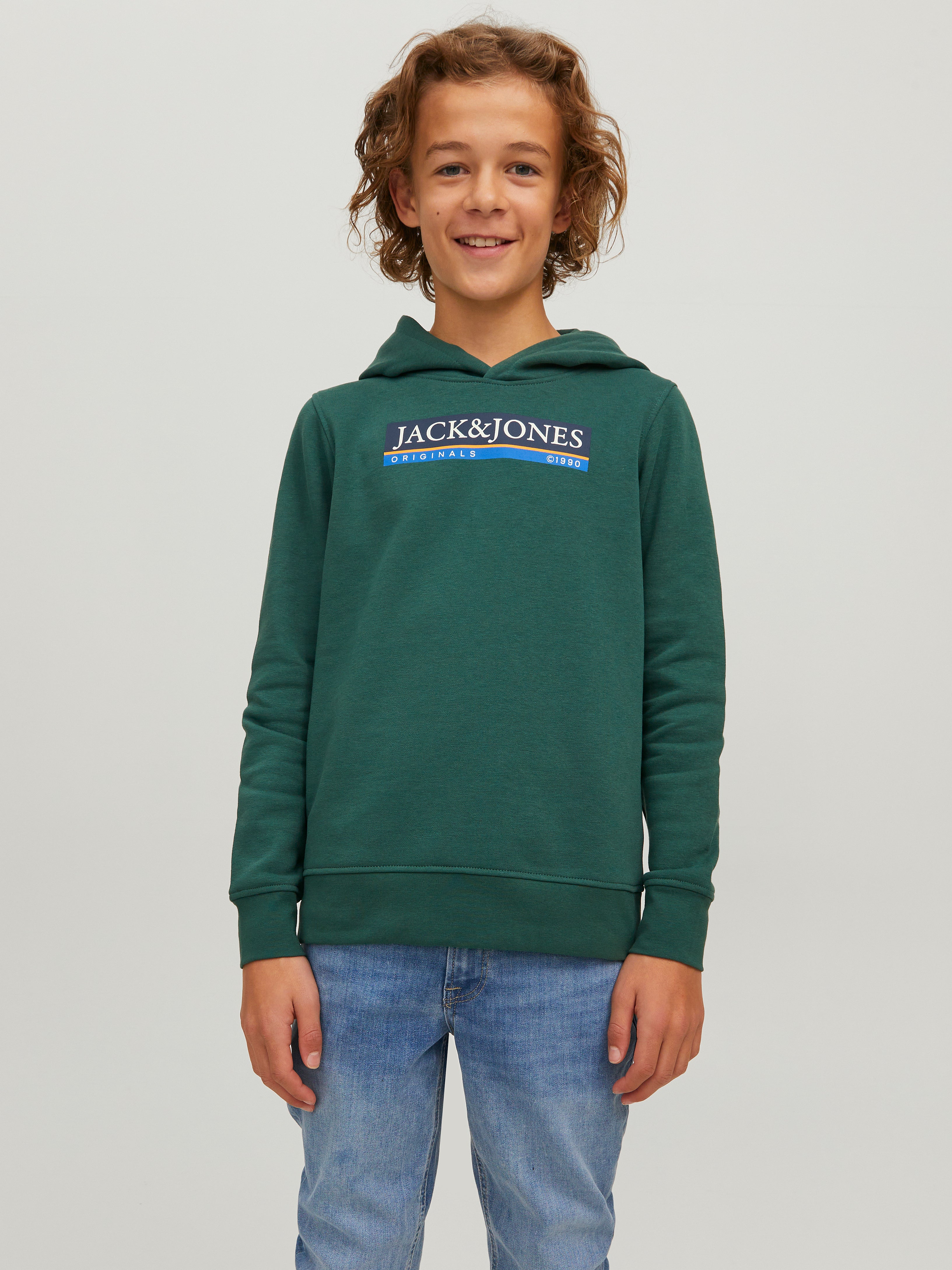 Sweat À Capuche Logo Pour Les Garçons - Jack & Jones - Modalova