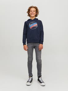 Jack & Jones Logo Hoodie For boys -Navy Blazer - 12230398