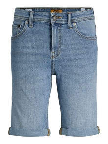 Jack & Jones Klasikinis kirpimas Džinsiniai šortai Jaunimui -Blue Denim - 12230545