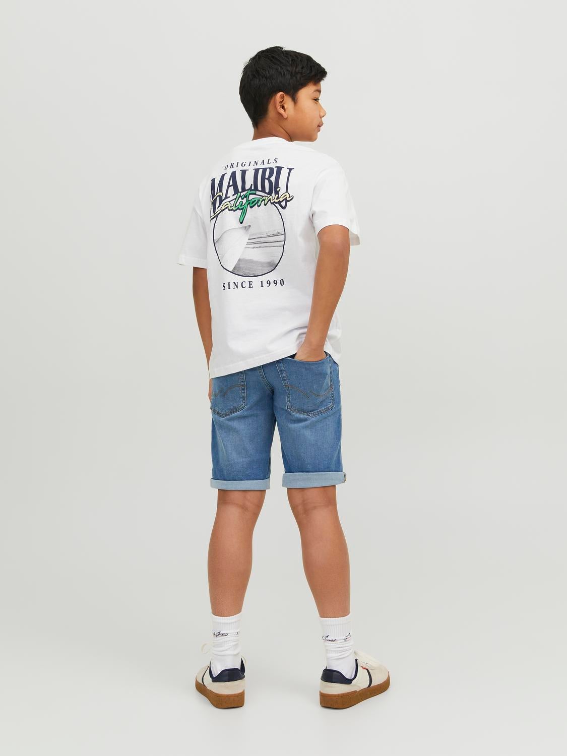 Boys white clearance denim shorts