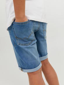 Jack & Jones Klasikinis kirpimas Džinsiniai šortai Jaunimui -Blue Denim - 12230545
