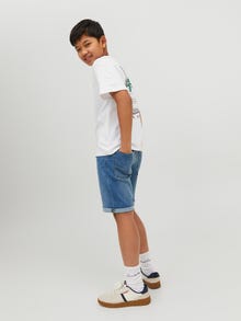 Jack & Jones Klasikinis kirpimas Džinsiniai šortai Jaunimui -Blue Denim - 12230545