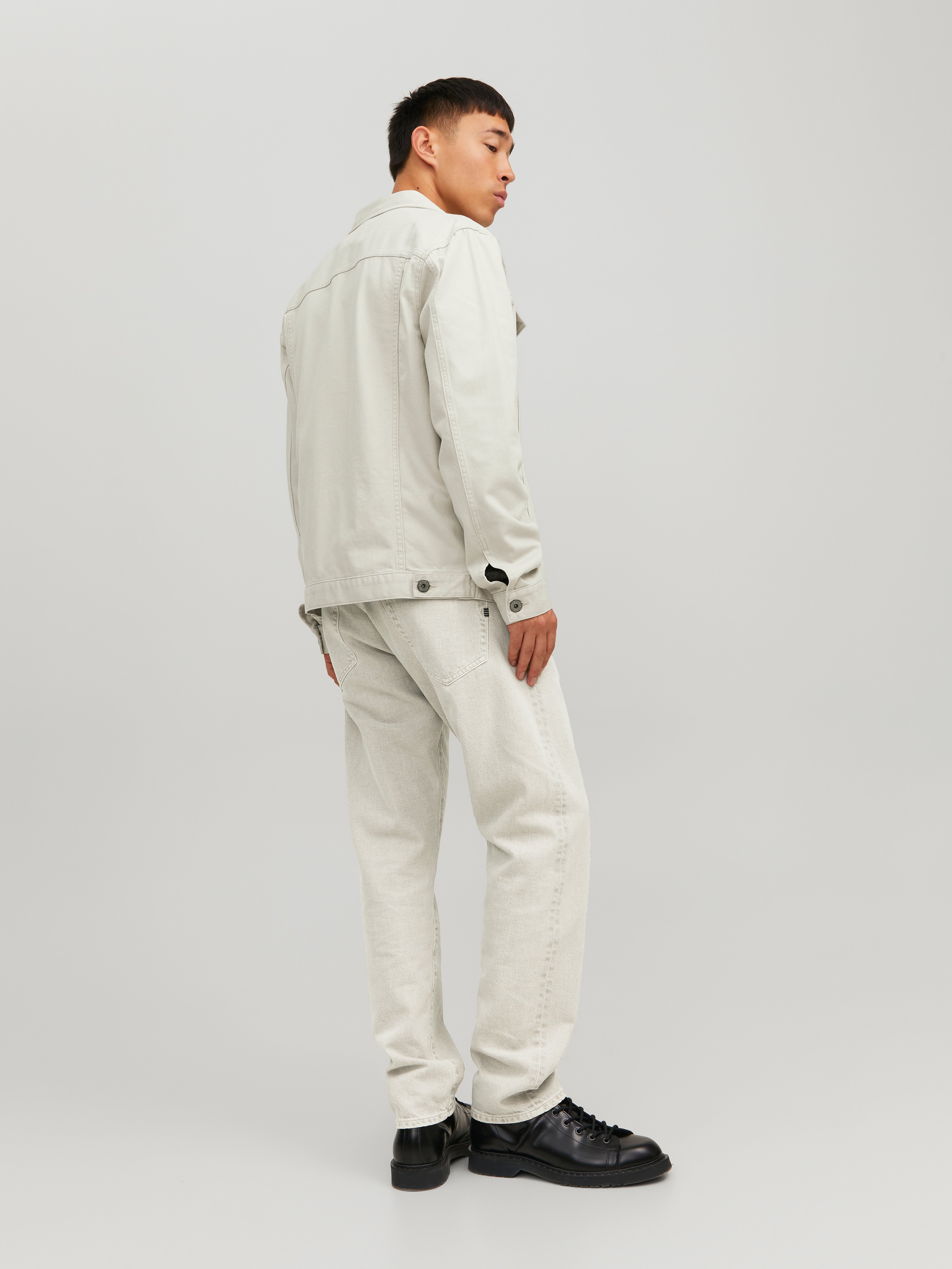 Denim jacket white on sale pants