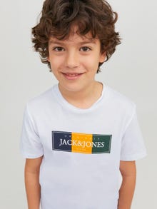 Jack & Jones Logo T-shirt Til drenge -Bright White - 12230622