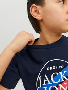 Jack & Jones Logo T-shirt For boys -Navy Blazer - 12230622