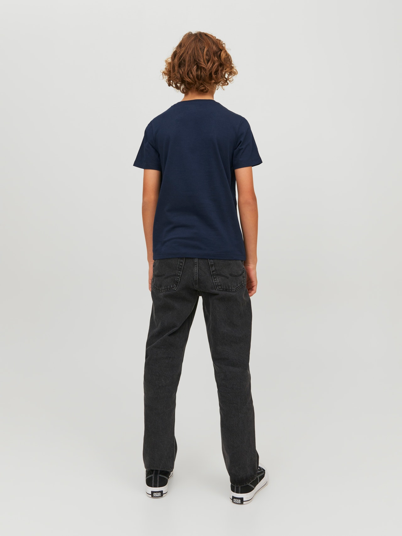 Jack & Jones Trykk T-skjorte For gutter -Navy Blazer - 12230630